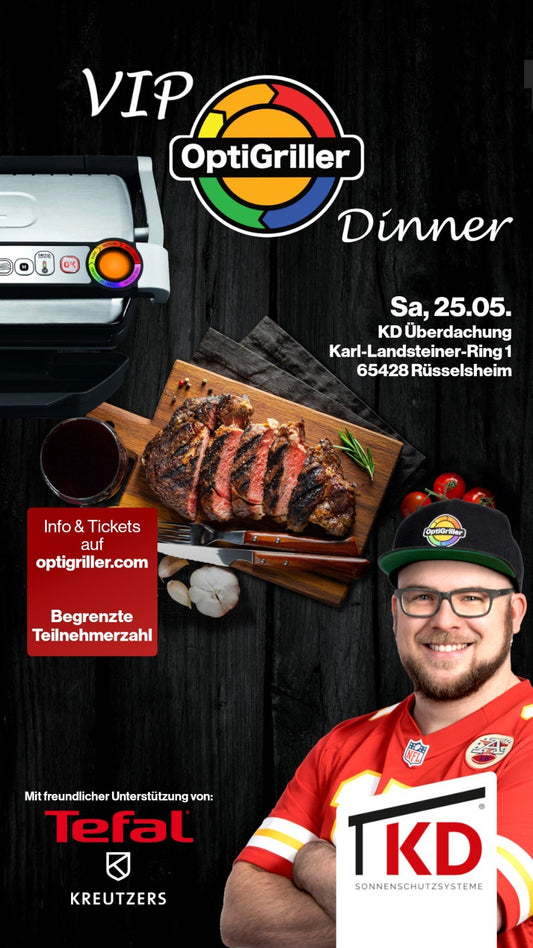 VIP OptiGriller Dinner - 25.05.2024 in Rüsselsheim bei KD Überdachung