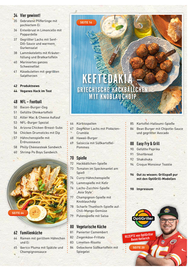 Das OptiGrill Magazin Ausgabe 3-2024 (August) - Rezepte aus dem Urlaub