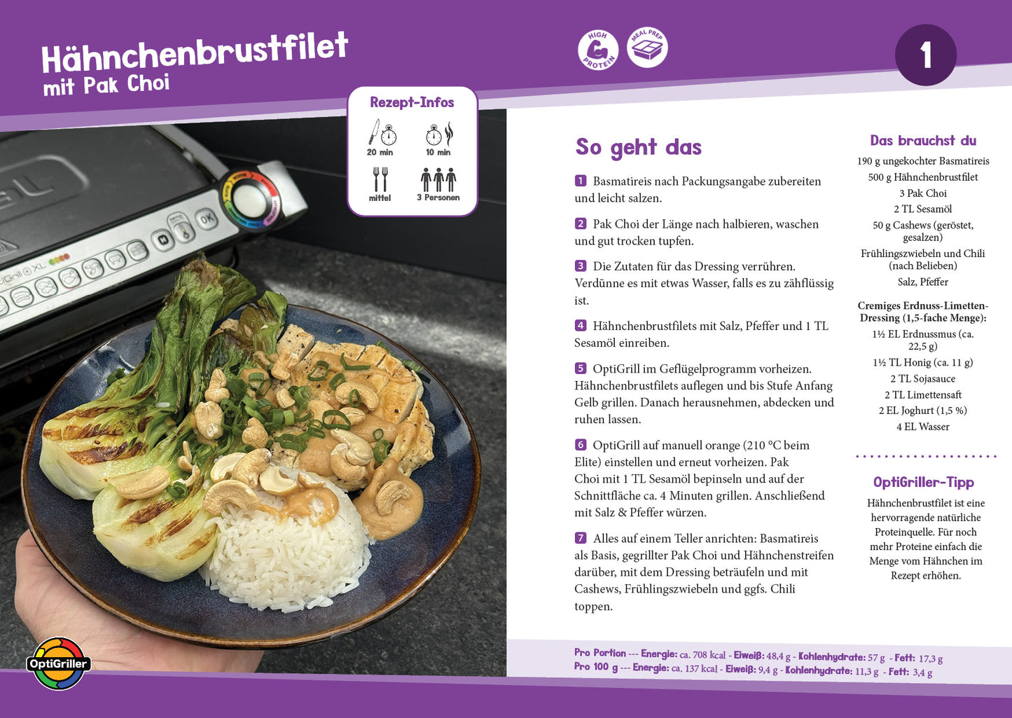OptiGrillen – gesund & Fit (Vorbestellung) | High-Protein & Low-Carb Rezepte für den Tefal OptiGrill