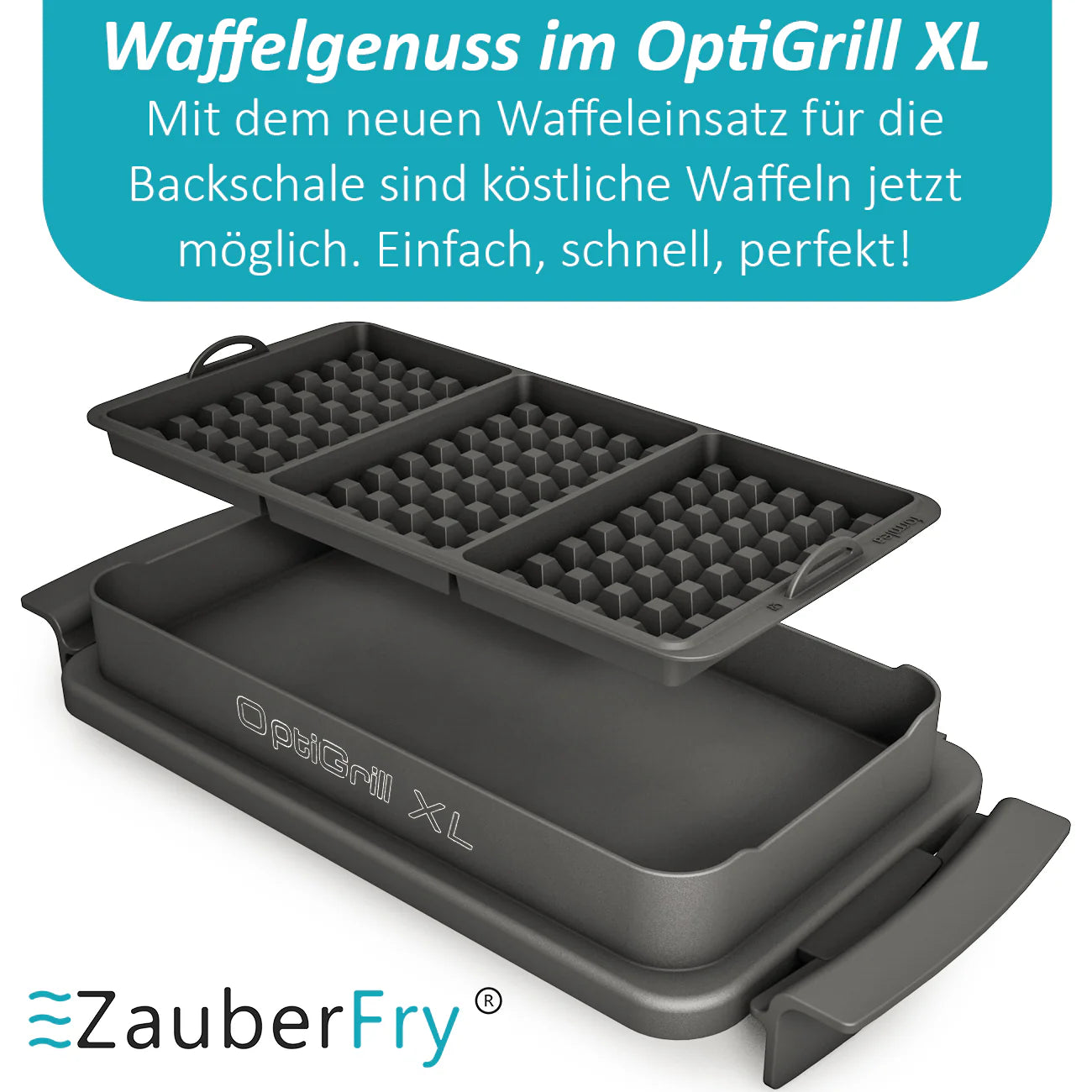 Waffeleinsatz XL Backschaleneinsatz aus Silikon
