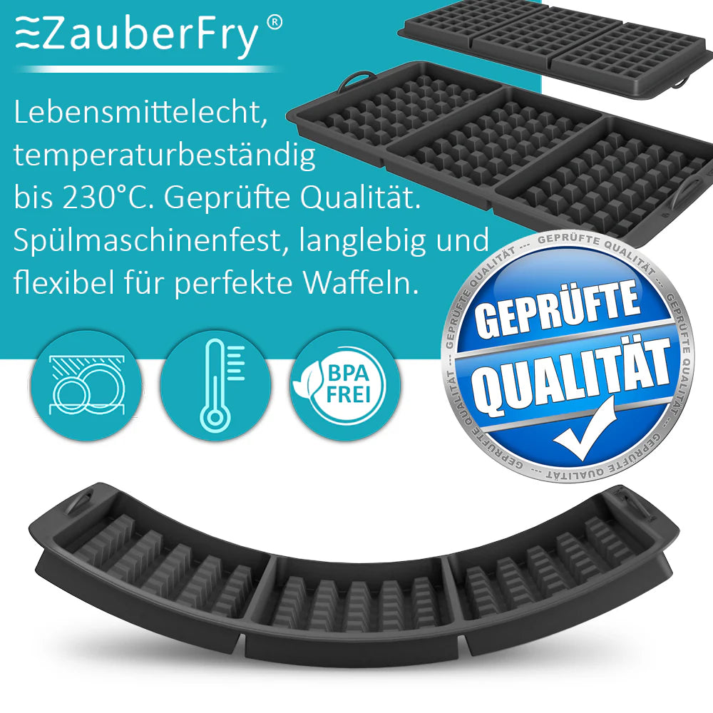 Waffeleinsatz XL Backschaleneinsatz aus Silikon