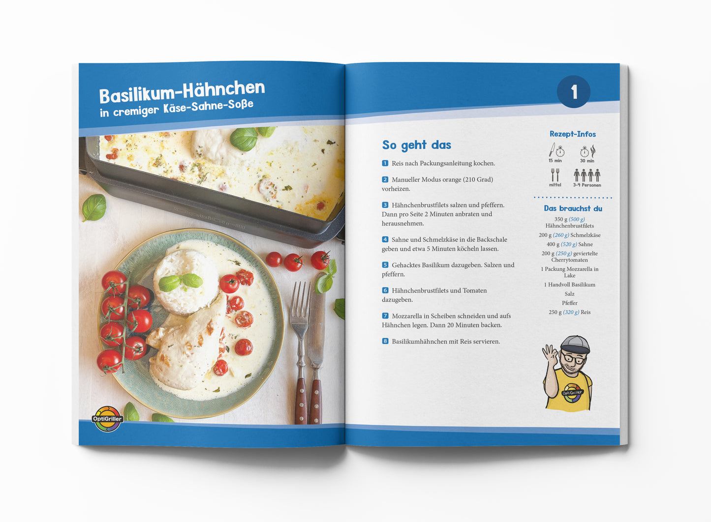 OptiGrillen mit der Backschale - Band 1