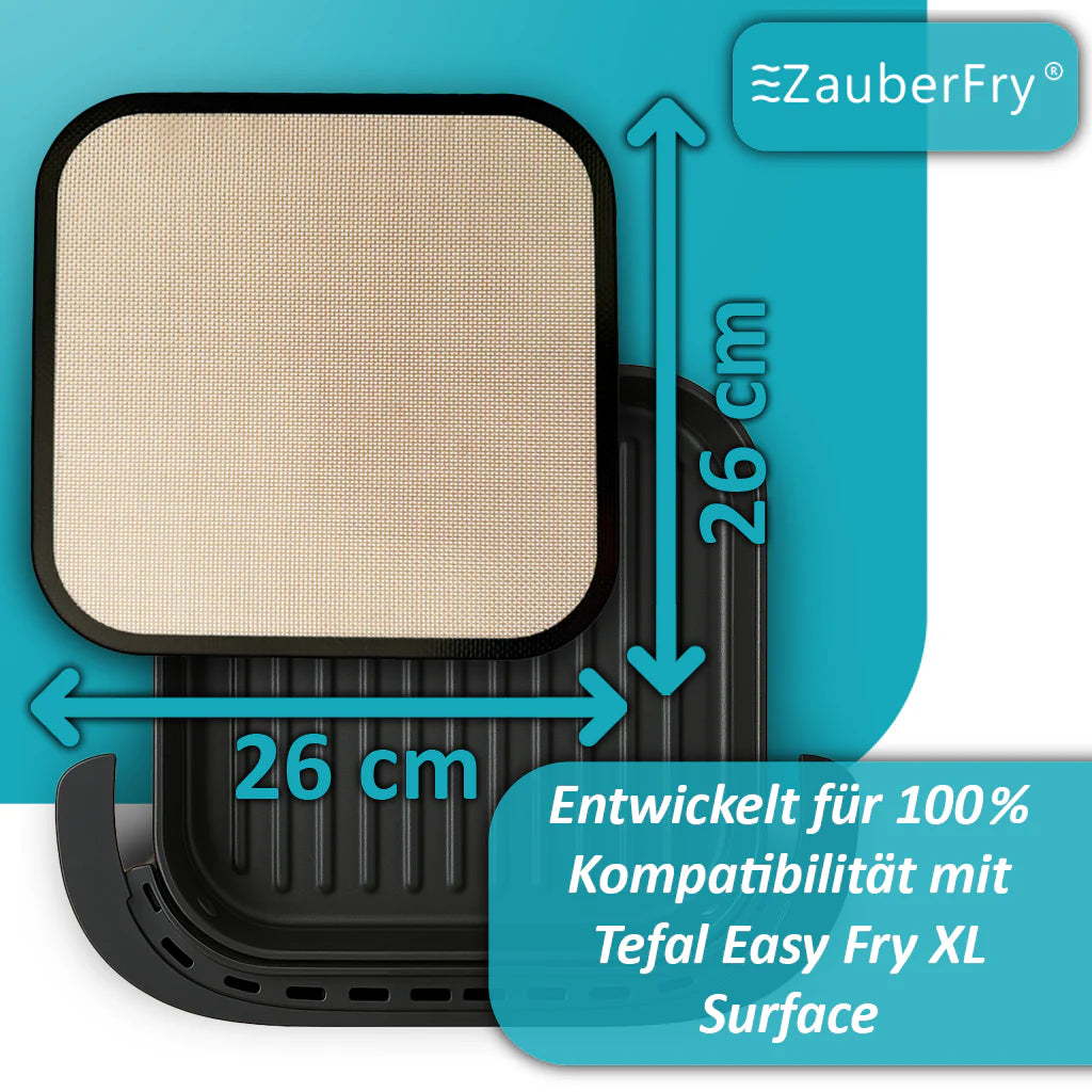 Dauerbackmatte Silikon Backmatte kompatibel mit Tefal Easy Fry XL Surface