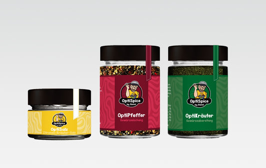 OptiSpice Gewürz-Set - OptiSalz, OptiPfeffer & OptiKräuter